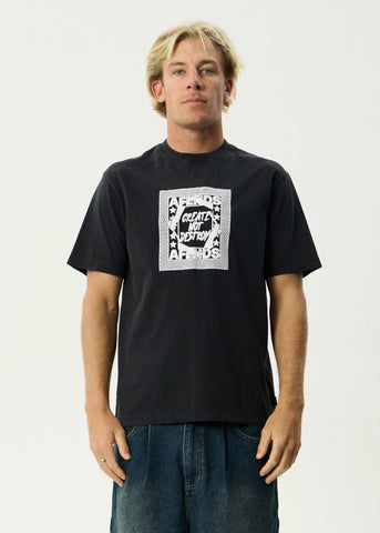 Painters Retro Tee - Stone Black