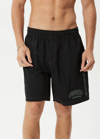 Flame On Baywatch Swim Short 18" - Black