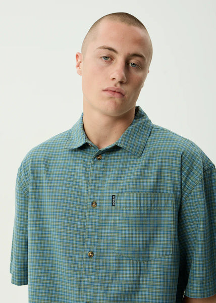 Voyager Recycled SS Shirt - Deep Olive Check