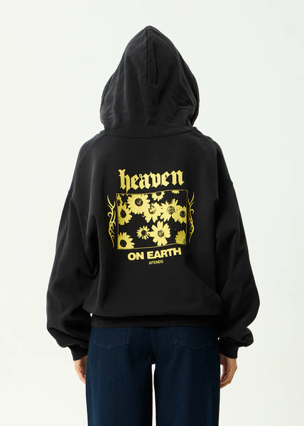 Heaven Boxy Zip Hood - Stone Black