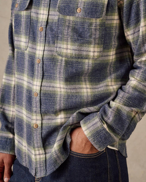Twin Pocket Flannel Shirt - Blue Multi