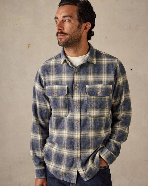 Twin Pocket Flannel Shirt - Blue Multi