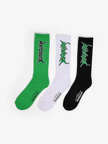 Rama Socks 3PK - Wht/Blk/Oriole