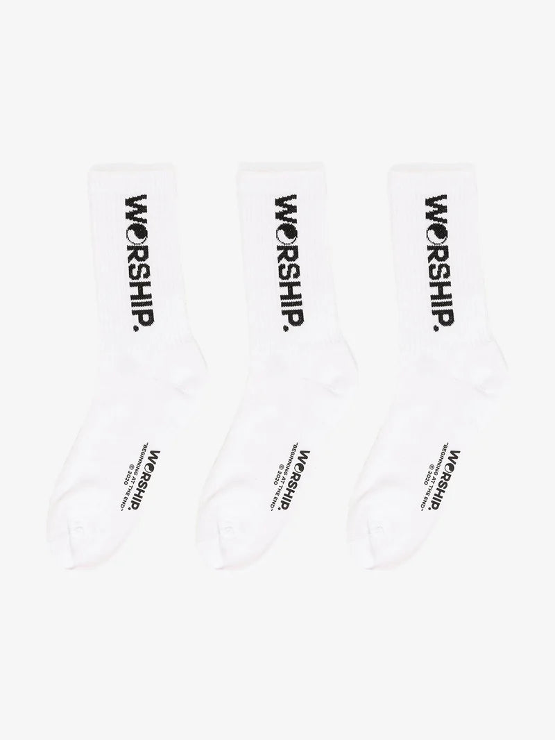 Core Socks Organic 3pk - White