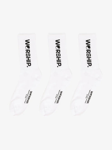 Core Socks Organic 3pk - White