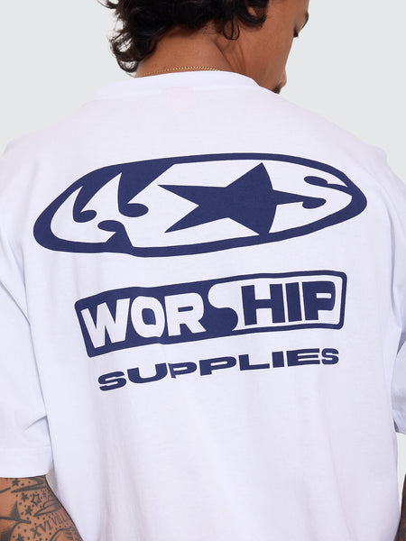 Worship Synth Tee - White
