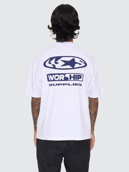 Worship Synth Tee - White