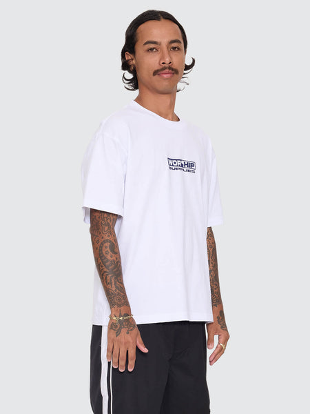 Worship Synth Tee - White