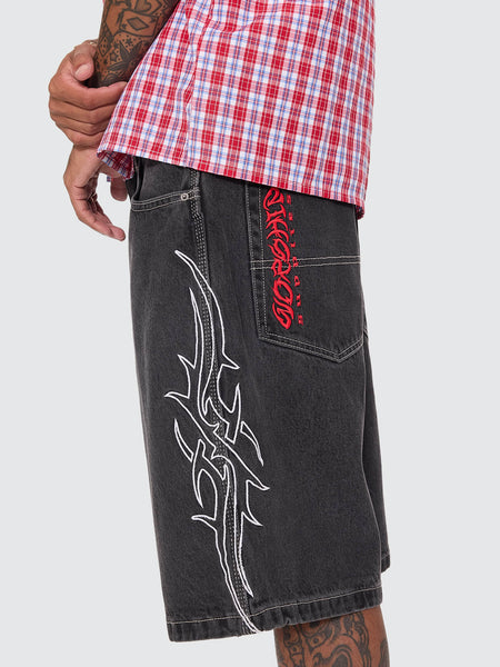 Worship Pitted Big Dawg Jean Short - Used Black