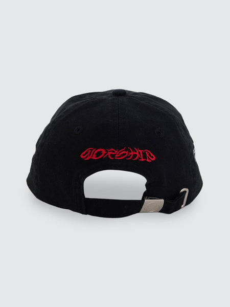 Worship Pitted 6 Panel Hat - Black