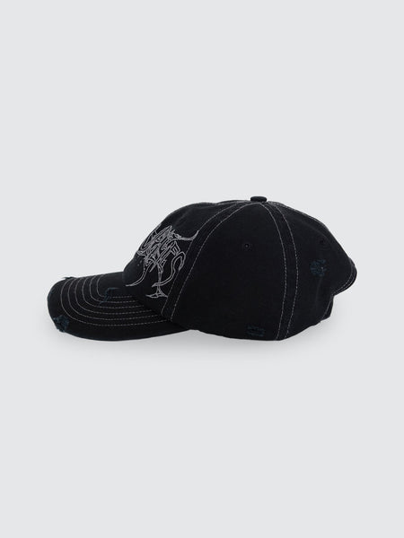 Worship Spinal 6 Panel Hat - Washed Black