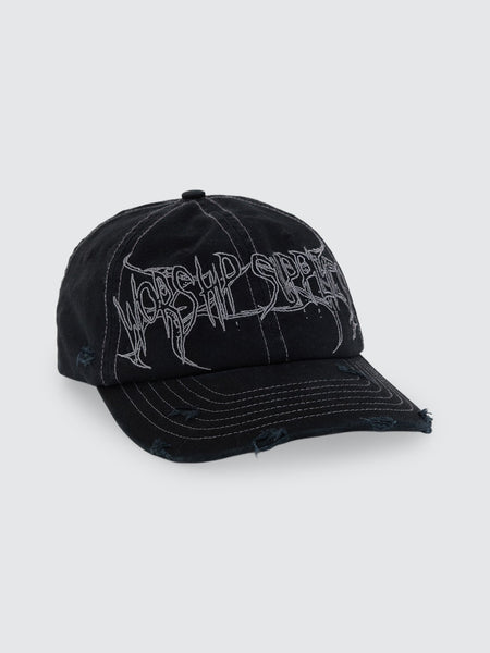 Worship Spinal 6 Panel Hat - Washed Black