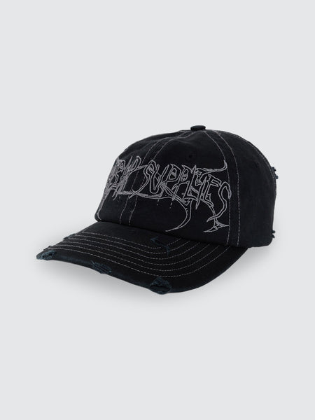 Worship Spinal 6 Panel Hat - Washed Black