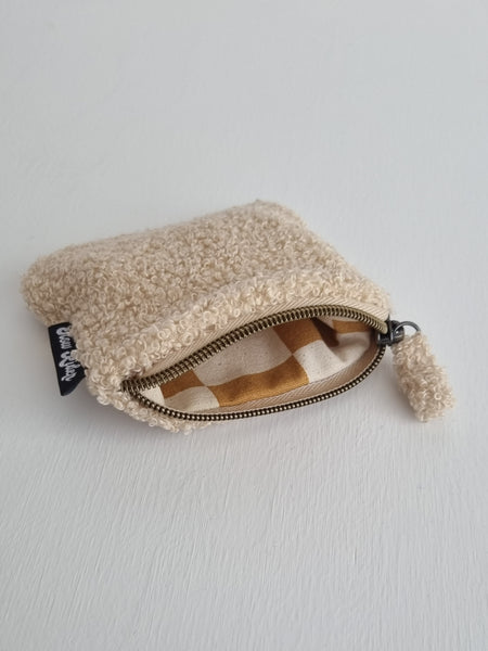 Poodle Coin Pouch - Cream