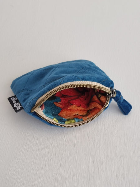 Velvet Coin Purse - Peacock