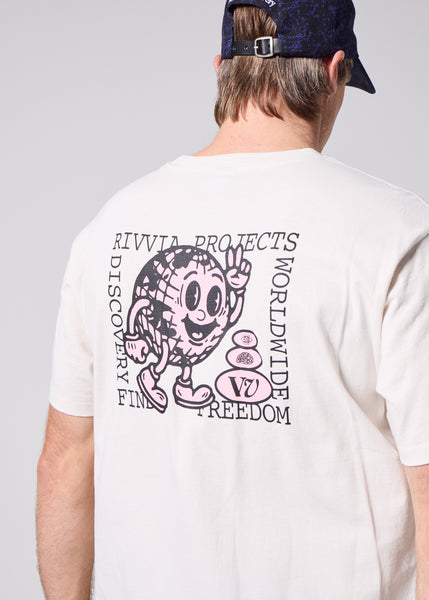 Happy Globe T-Shirt - Bone