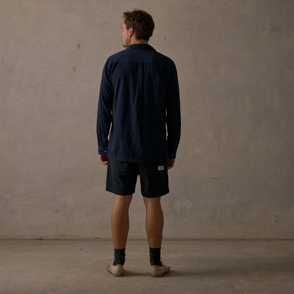 Washed Cord Shirt - Dark Blue