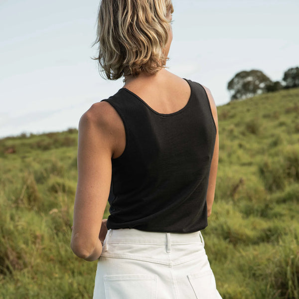 Hemp Singlet - Black