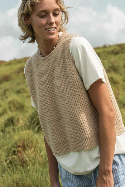 Knit Vest - Light Tan