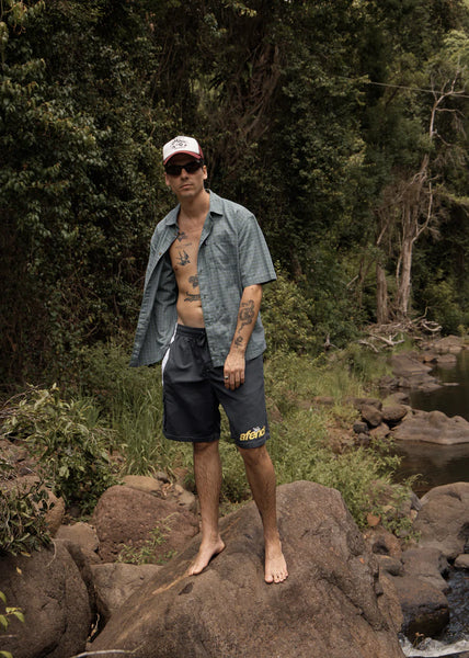 Voyager Recycled SS Shirt - Deep Olive Check