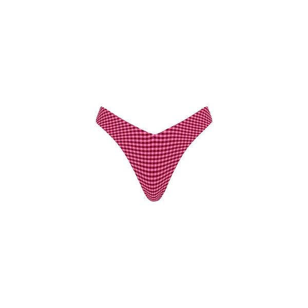 Kulani Kinis Y Cheeky Bikini Bottom in Cherry Kiss - front view