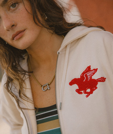 Pegasus Zip Hood - White Cap