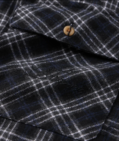 Vivian Flannel LS Shirt - Black/Grey