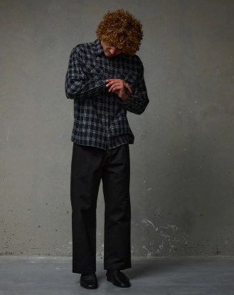 Vivian Flannel LS Shirt - Black/Grey