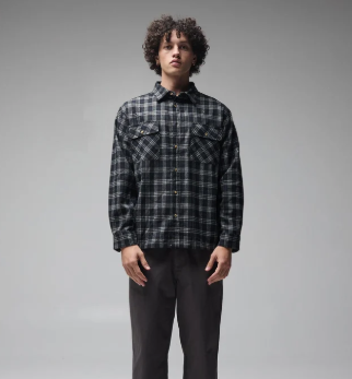 Vivian Flannel LS Shirt - Black/Grey