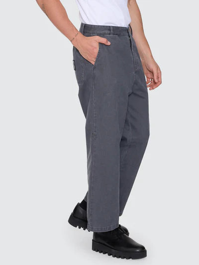 Stagger Big Slacker Cropped Pant - Dark Charcoal