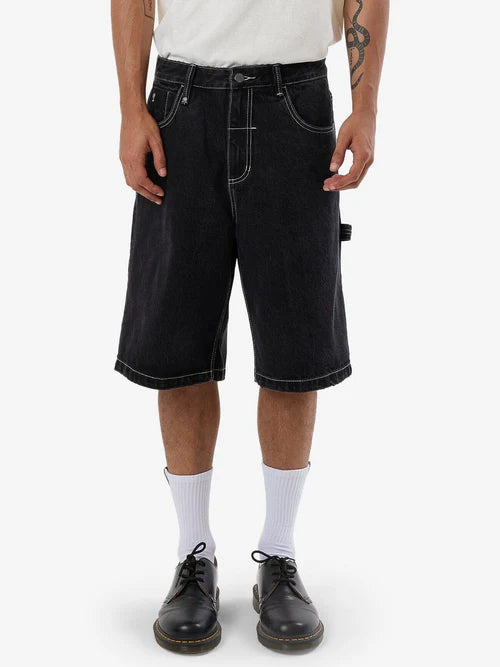 Big Slacker Denim Shorts - Aged Black