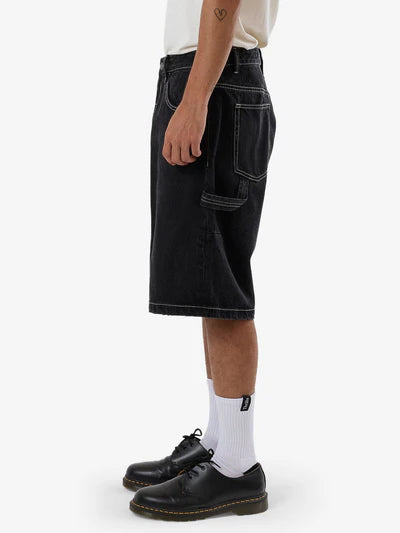 Big Slacker Denim Shorts - Aged Black