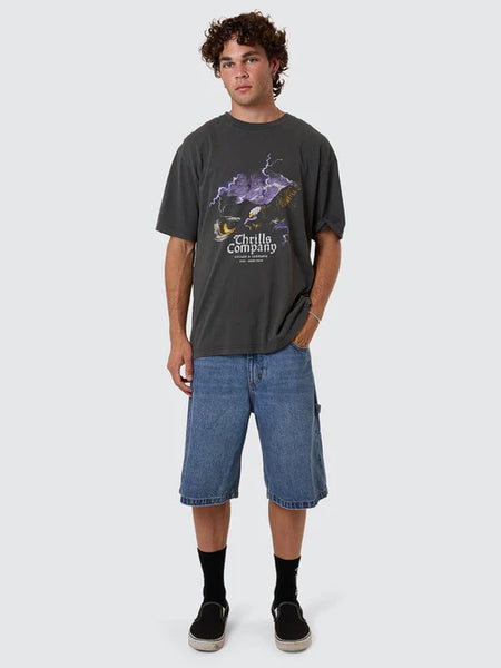 Big Slacker Denim Shorts - Stoned Blue