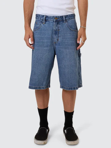 Big Slacker Denim Shorts - Stoned Blue