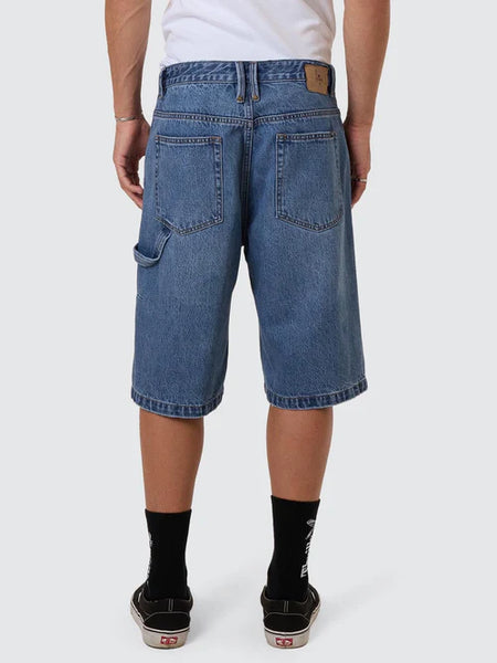 Big Slacker Denim Shorts - Stoned Blue
