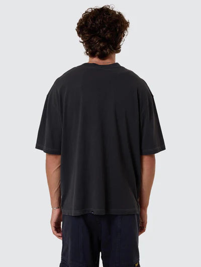 Constant Chaos Box Tee - Blue Graphite