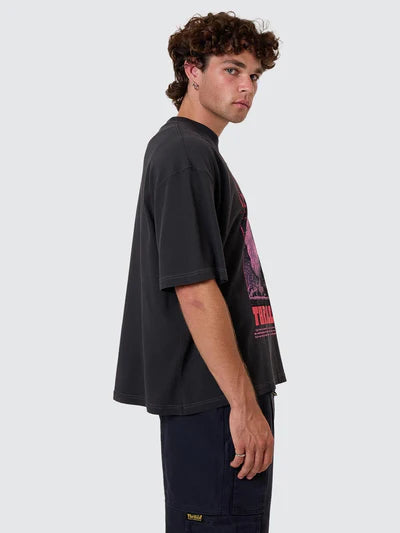 Constant Chaos Box Tee - Blue Graphite