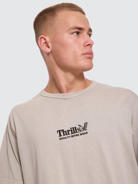 Workwear Embro Merch Tee in Pumice Stone - image 2