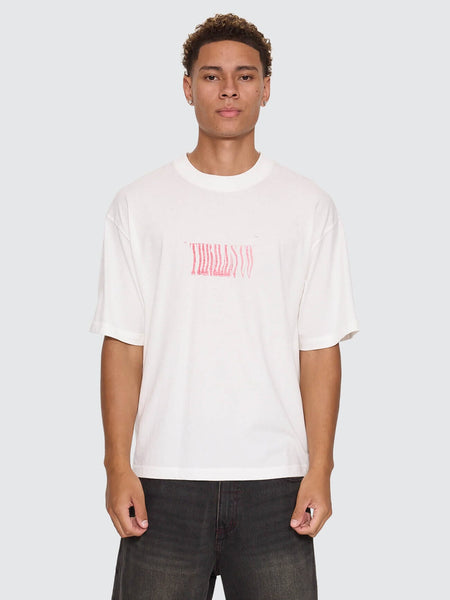 Chaotic Interventions Oversize Box Crop Tee in Dirty White - image 1