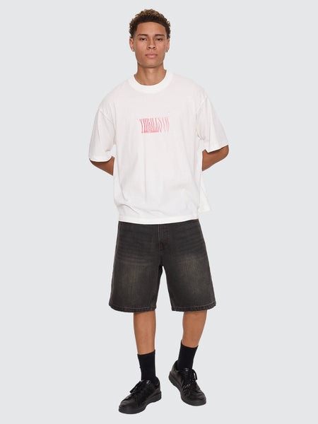 Chaotic Interventions Oversize Box Crop Tee in Dirty White - image 5