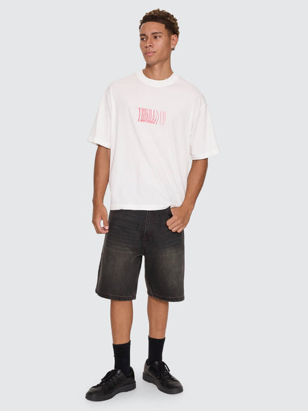 Chaotic Interventions Oversize Box Crop Tee in Dirty White - image 6