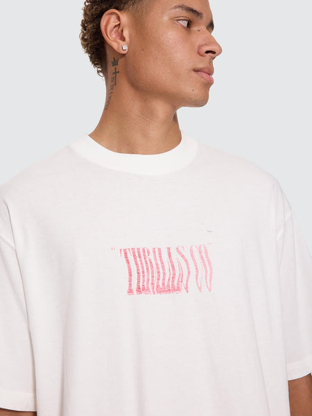 Chaotic Interventions Oversize Box Crop Tee in Dirty White - image 2