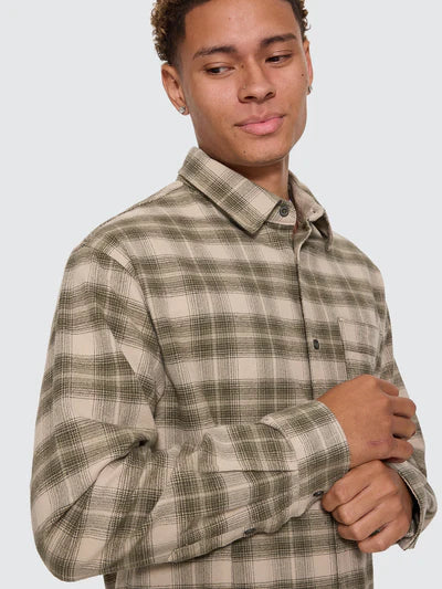 Paradise Built Barrio LS Flannel Shirt - Military Green