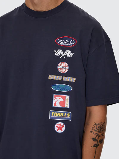 Total Service Stacked Boxy Oversized Tee - Total Eclipse