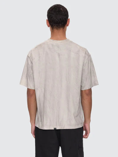 Cut & Shattered Boxy Oversized Tee - Marble Heritage White