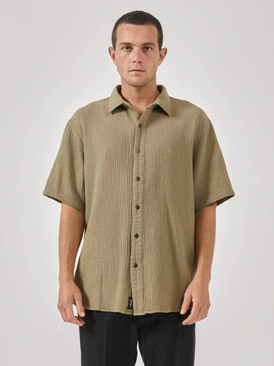 Seersucker short 2025 sleeve shirt