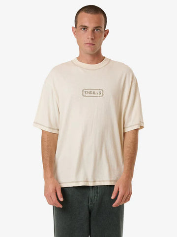 Lost In Paradise Embro Box Fit Tee - Unbleached