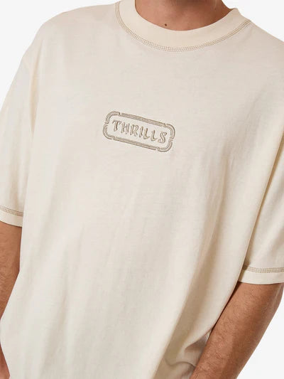 Lost In Paradise Embro Box Fit Tee - Unbleached