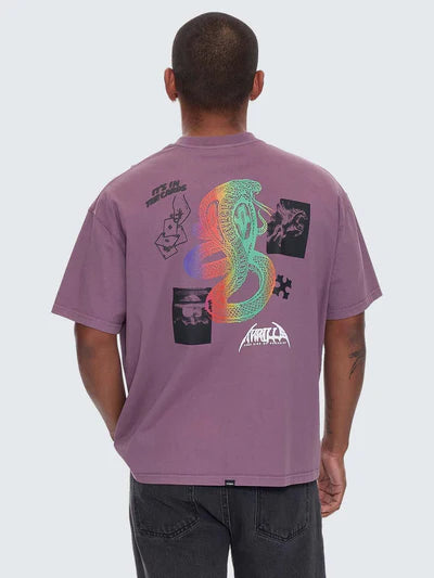 It's In The Cards Box Fit Oversize Tee - Vintage Mauve