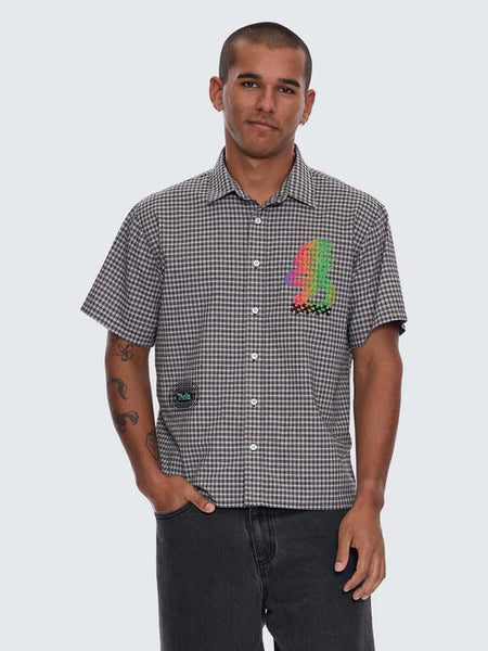 It's In The Cards SS Cropped Shirt - Black